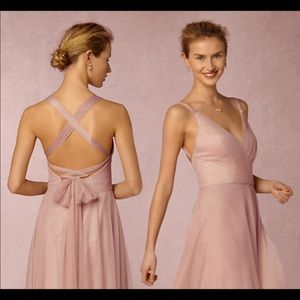 BHLDN Zaria Rosewood Bridesmaid Dress